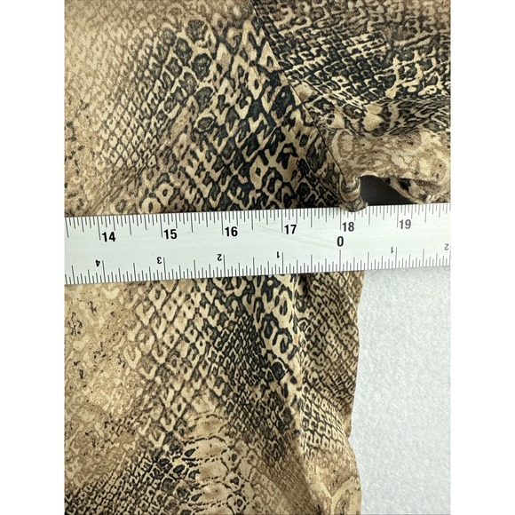 LAUREN RALPH LAUREN Women's Animal Print Cotton Button Top Casual Career Size M - Picture 6 of 8